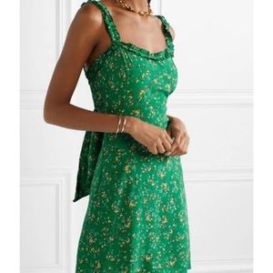 Faithfull the Brand Esther Dress Green Floral